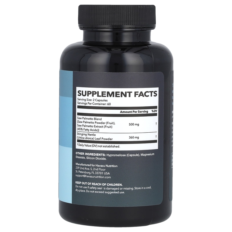 Havasu Nutrition, сереноя, двойная формула и крапива, 120 капсул