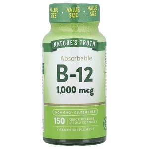 Nature's Truth, растворимый витамин B12, 1000 мкг, 150 капсул с быстрым высвобождением (Товар снят с продажи) 