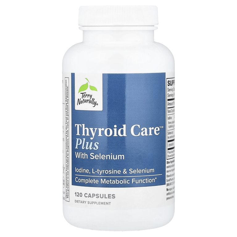Terry Naturally, Thyroid Care™ Plus с селеном, 120 капсул