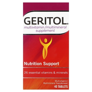 Geritol, мультивитаминная/мультиминеральная добавка, 40 таблеток