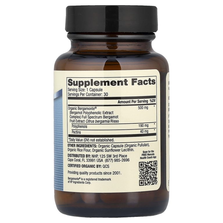 Dr. Mercola, Biothin®, бергамот, 500 мг, 30 капсул (Товар снят с продажи) 