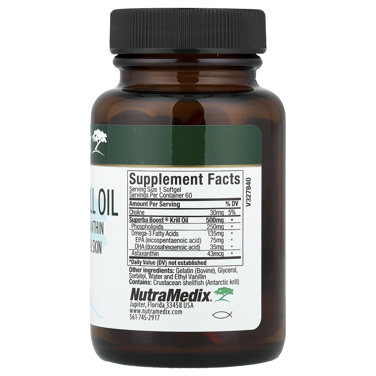 NutraMedix, масло антарктического криля, 60 мягких таблеток