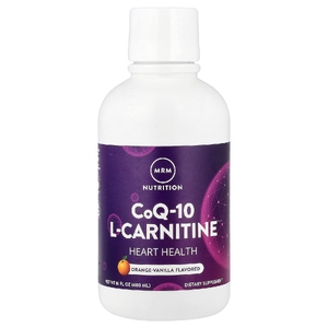 MRM Nutrition, жидкий коэнзим Q-10 и L-карнитин, апельсин и ваниль, 480 мл (16 жидк. унций)
