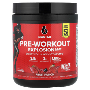 SIXSTAR, Pre-Workout Explosion 2.0, фруктовый пунш, 270 г (9,52 унции)