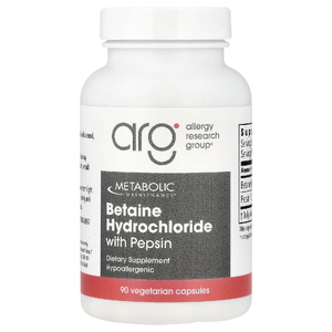 Metabolic Maintenance, бетаина гидрохлорид с пепсином, 90 вегетарианских капсул