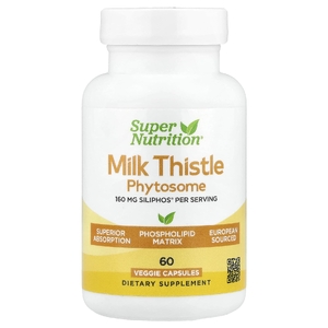 Super Nutrition, фитосомы расторопши, 160 мг, 60 растительных капсул
