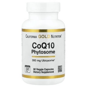 California Gold Nutrition, фитосомы коэнзима Q10, 300 мг, 60 растительных капсул