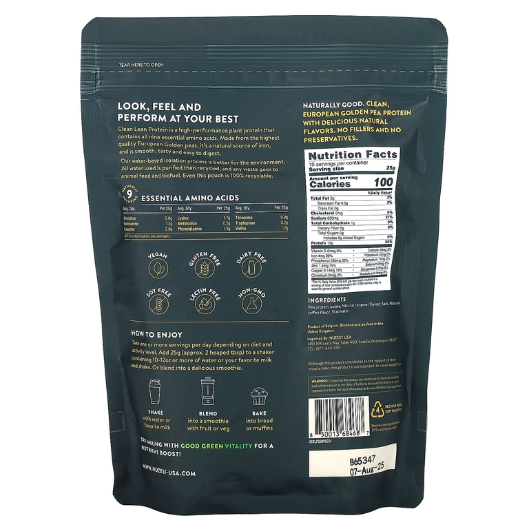 Nuzest, Clean Lean Protein, соленая карамель, 250 г (8,8 унции) (Товар снят с продажи) 