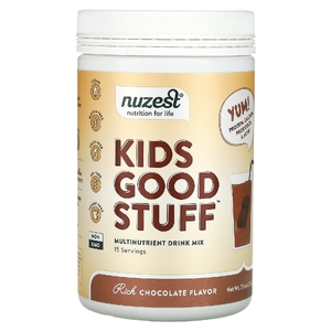 Nuzest, Kids Good Stuff, мультинутриентная смесь для приготовления напитка, с насыщенным шоколадным вкусом, 225 г (7,9 унции) (Товар снят с продажи) 