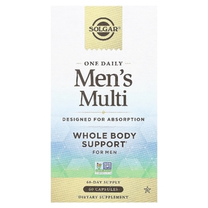 Solgar, One Daily Men's Multi, мультивитамины для мужчин, 60 капсул