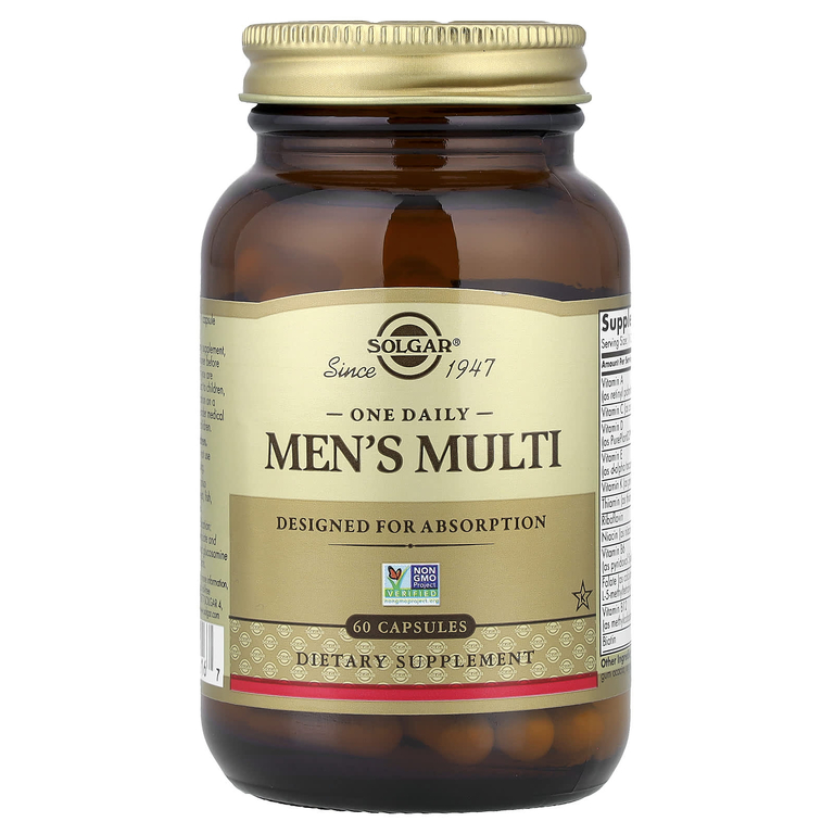 Solgar, One Daily Men's Multi, мультивитамины для мужчин, 60 капсул