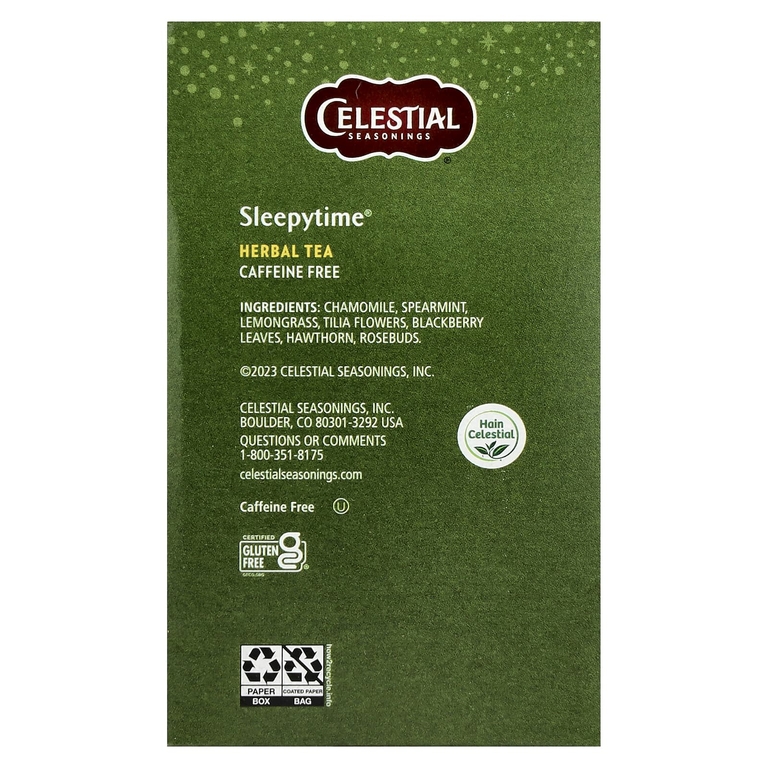 Celestial Seasonings, травяной чай перед сном, без кофеина, 40 чайных пакетиков, 59 г (2,1 унции)
