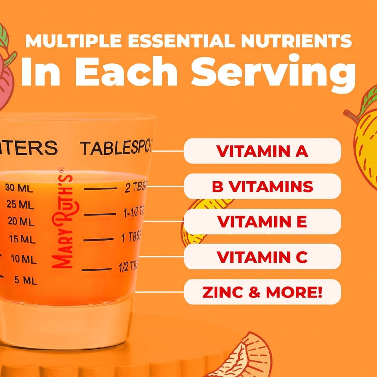 MaryRuth's, Liquid Morning Multivitamin, средство для роста волос, персик и манго, 887 мл (30 жидк. унций)