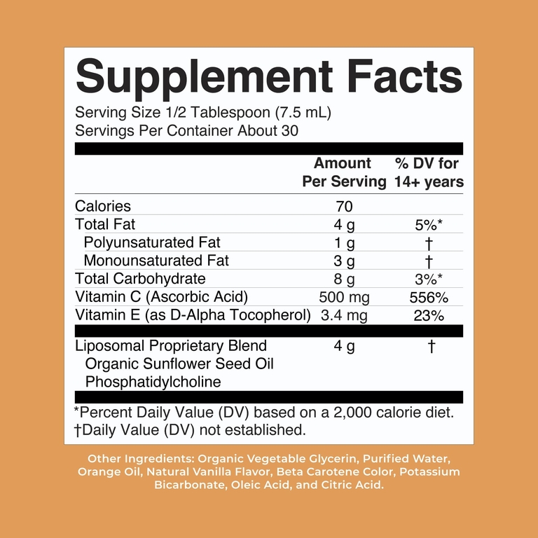 MaryRuth's, Megadose Vitamin C, липосомальный витамин C, с ароматом цитрусов и ванили, 225 мл (7,6 жидк. унции)