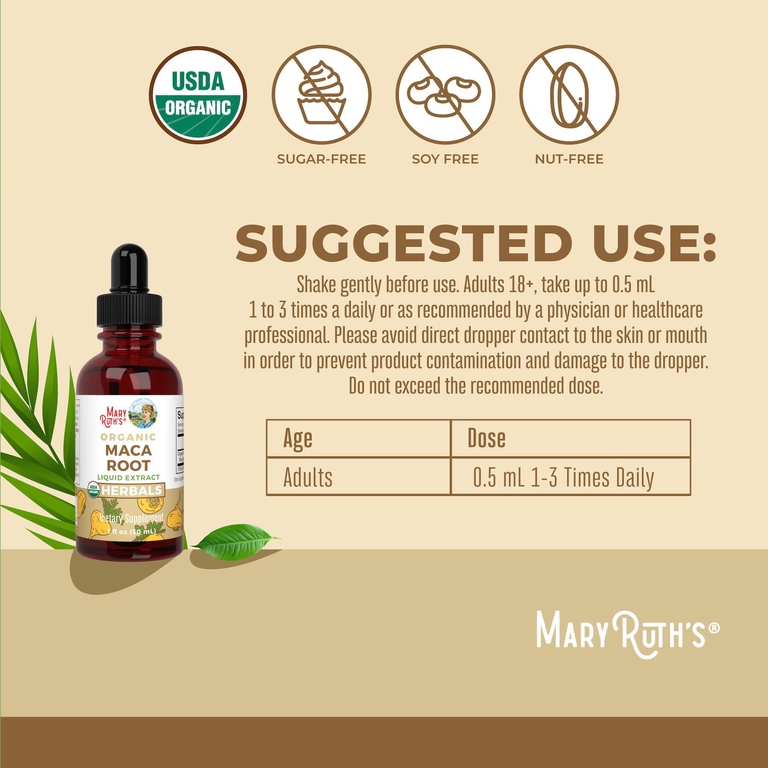 MaryRuth's, жидкий экстракт корня органической маки, без спирта, 30 мл (Товар снят с продажи) 