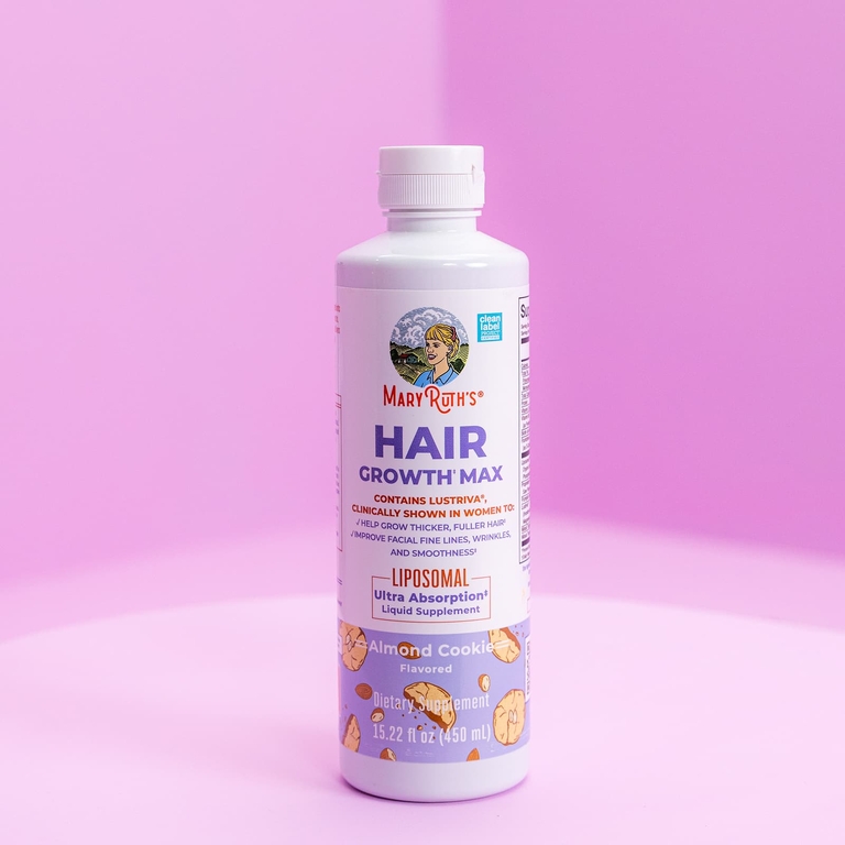 MaryRuth's, Hair Growth Max, липосомальный продукт, миндальное печенье, 450 мл (15,22 жидк. унции)