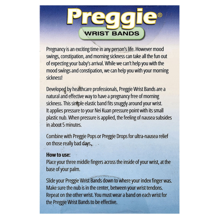Preggie, ремешок для запястья, синий, 4 шт. (Товар снят с продажи) 