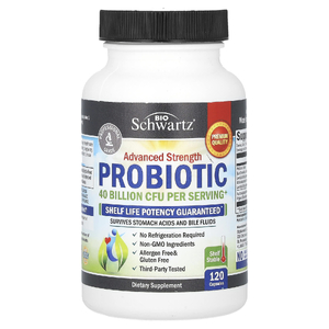 BioSchwartz, пробиотик улучшенной силы действия, 120 капсул