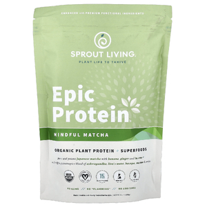 Sprout Living, Epic Protein, Mindful Matcha, 336 г (0,7 фунта)