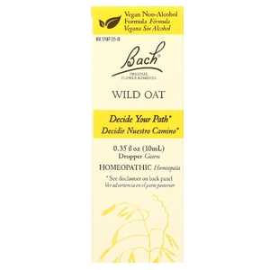 Bach, Original Flower Remedies, дикий овес, 10 мл (0,35 жидк. Унции)