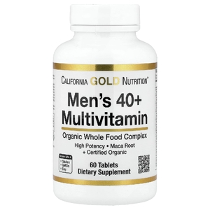 California Gold Nutrition, мультивитамины из органических цельных продуктов для мужчин старше 40 лет, с экстрактами органической амлы, органического подсолнечника, органической моринги и органического шиитаке, 60 таблеток