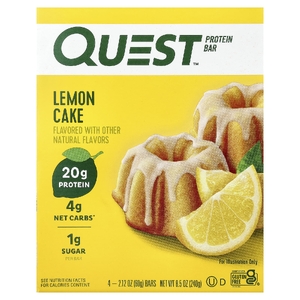 Quest Nutrition, протеиновый батончик, лимонный торт, 4 шт. по 60 г (2,12 унции)
