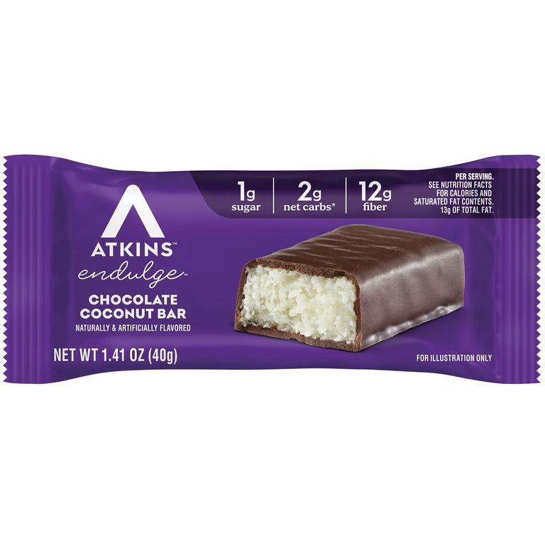 Atkins, Endulge™, шоколадно-кокосовый батончик, 10 батончиков по 40 г (1,41 унции)