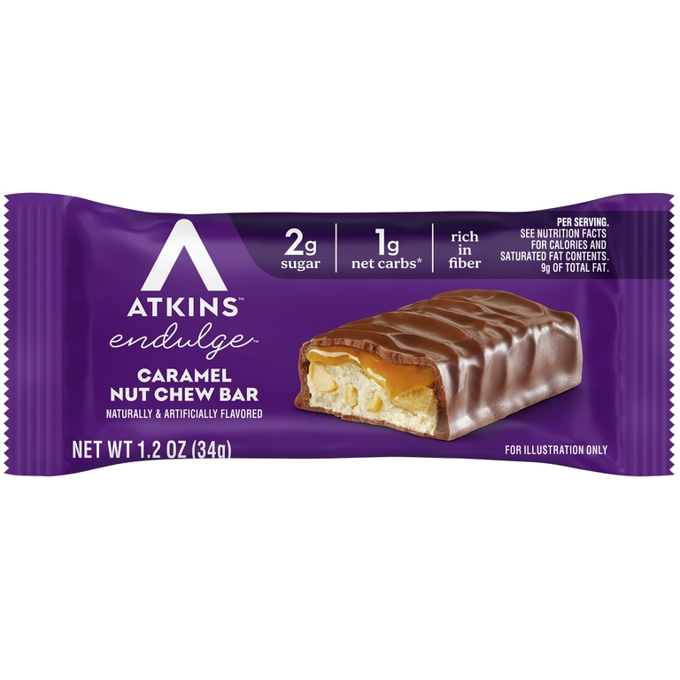 Atkins, Endulge™, батончик с карамелью и орехами, 10 шт. по 34 г (1,2 унции)