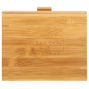 Clean Skin Club, Luxe Bamboo Box, чистые полотенца, размер XL, контейнер с крышкой, 50 шт.