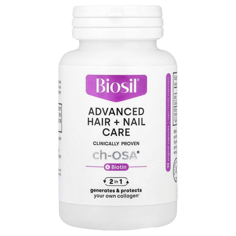 Biosil, Advanced Hair + Nail Care, 30 оригинальных капсул