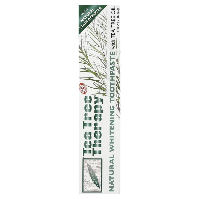 Tea Tree Therapy, натуральная отбеливающая зубная паста с маслом чайного дерева, 85 г (3 унции) (Товар снят с продажи) 