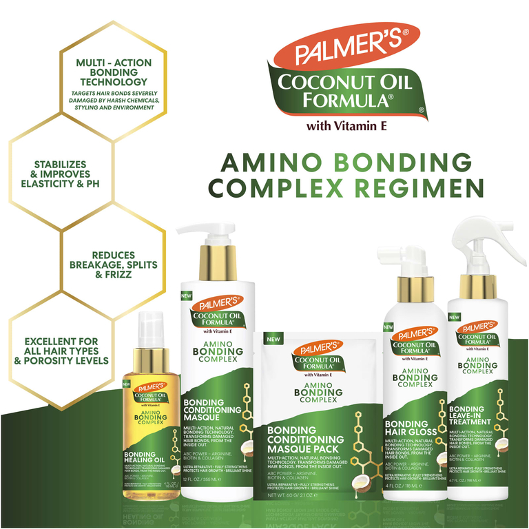 Palmer's, формула с кокосовым маслом, витамином Е, аминокислотным комплексом, несмываемое средство для укрепления волос, 198 мл (6,7 жидк. унции)