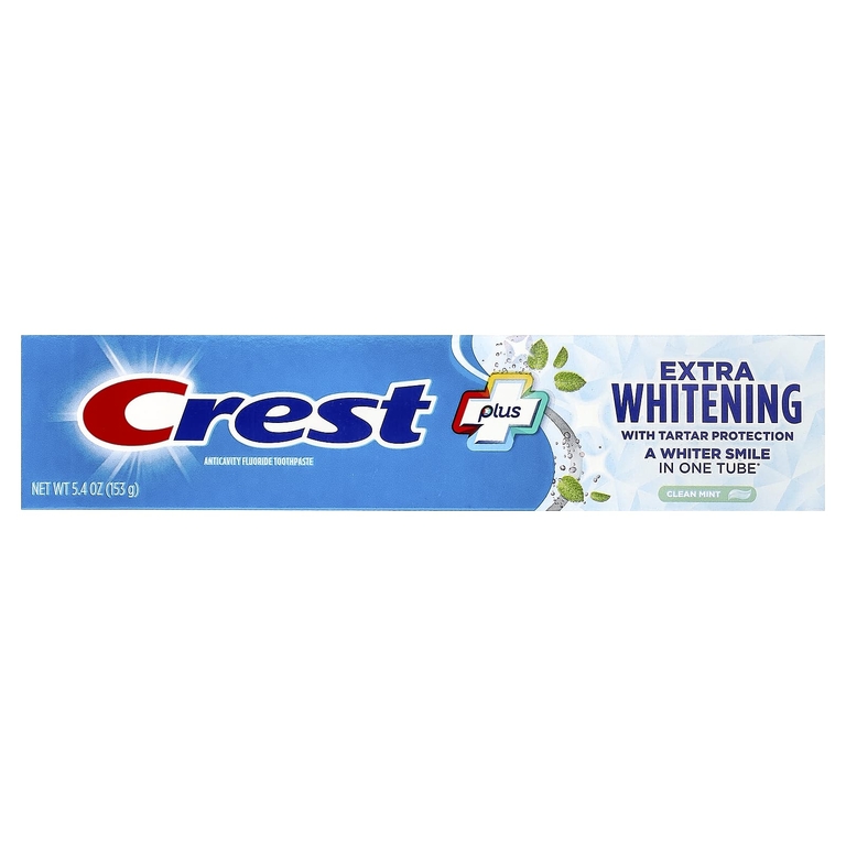 Crest, Plus Complete, зубная паста с фторидом, для дополнительного отбеливания с защитой от зубного камня, чистая мята, 153 г (5,4 унции)