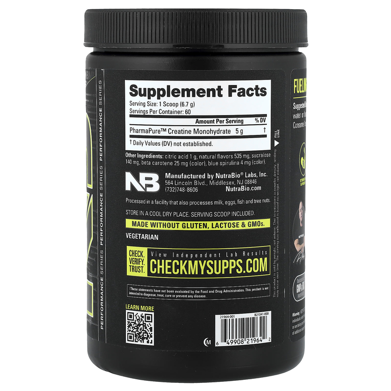 NutraBio, микронизированный моногидрат креатина, со вкусом лимона, 402 г (14,1 унции) (Товар снят с продажи) 