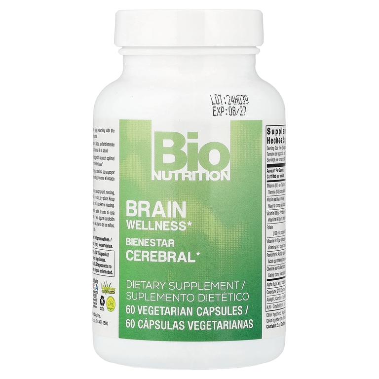 Bio Nutrition, средство для здоровья мозга, 60 вегетарианских капсул