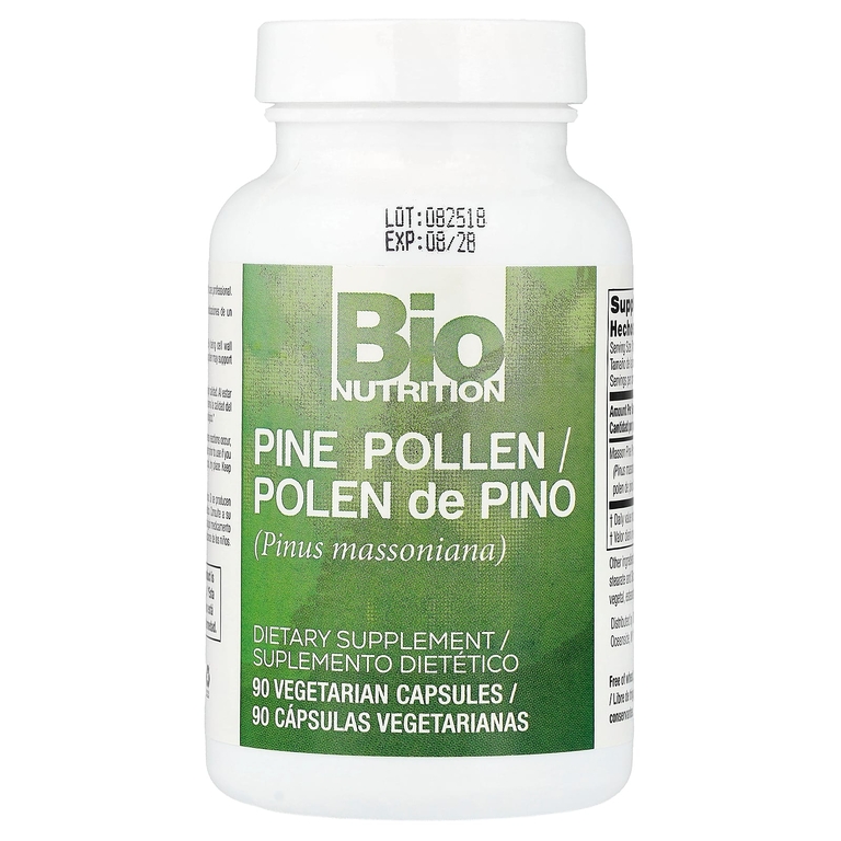 Bio Nutrition, сосновая пыльца, 90 вегетарианских капсул (500 мг в 1 капсуле)