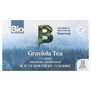 Bio Nutrition, чай гравиола, без кофеина, 30 чайных пакетиков, 56 г (2 унции)