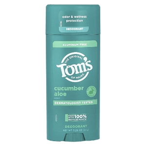 Tom's of Maine, дезодорант без алюминия, огурец и алоэ, 92 г (3,25 унции) (Товар снят с продажи) 