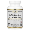 California Gold Nutrition, L-глютамин и L-лейцин, 120 растительных капсул