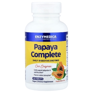 Enzymedica, Papaya Complete, папайя и мята, 120 таблеток