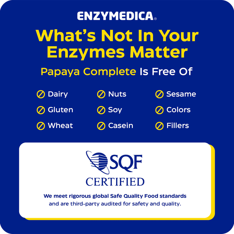 Enzymedica, Papaya Complete, папайя и мята, 120 таблеток