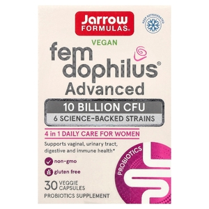 Jarrow Formulas, Веганский Fem-Dophilus®  улучшенная формула, 30 веганских капсул