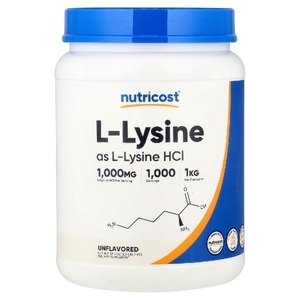 Nutricost, L-лизин, без добавок, 1 кг (35,7 унции)