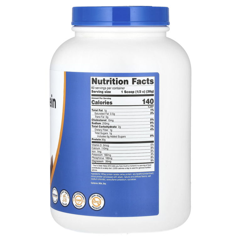Nutricost, изолят сывороточного протеина, со вкусом молочного шоколада, 2268 г (5 фунтов)