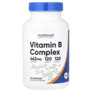 Nutricost, комплекс витаминов группы B, 120 капсул