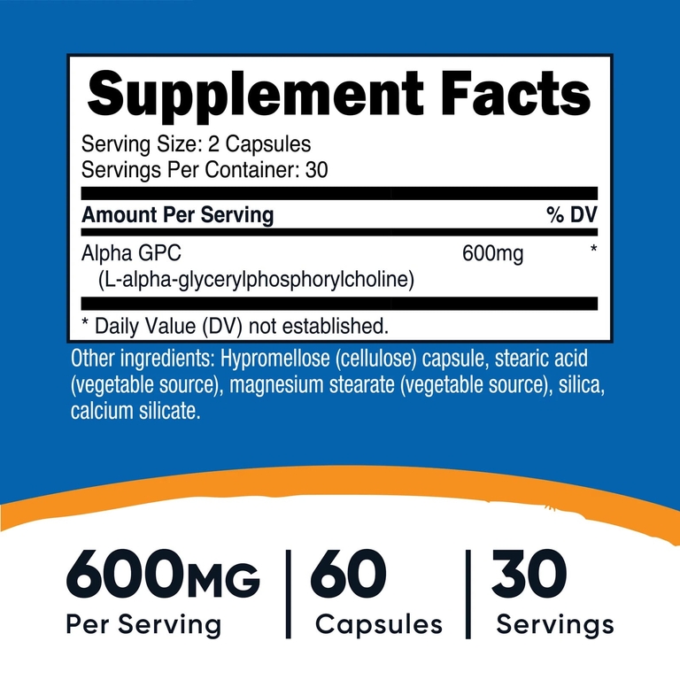 Nutricost, альфа-ГФХ, 60 капсул (300 мг в 1 капсуле)
