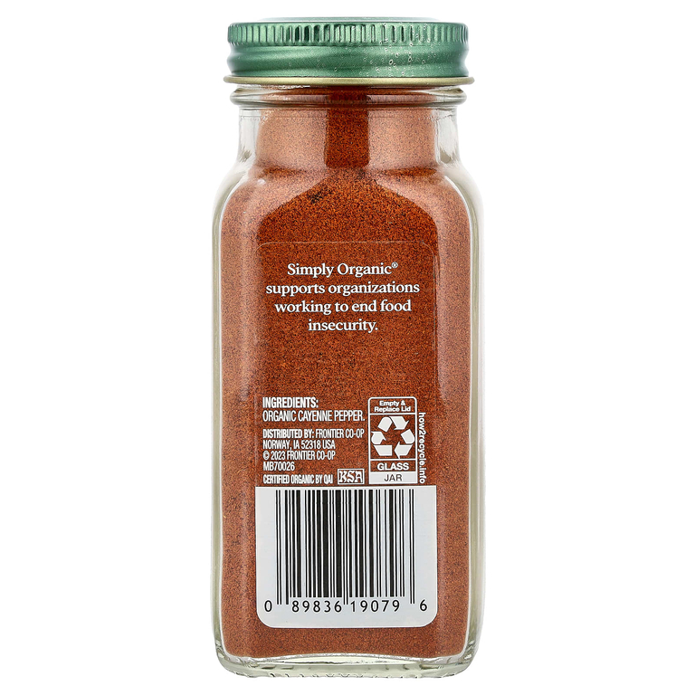 Simply Organic, кайенский перец, 71 г (2,5 унции)