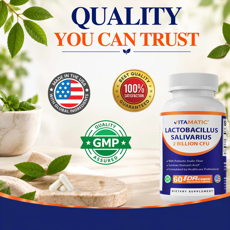 Vitamatic, Lactobacillus salivarius с пребиотической клетчаткой инулин, пребиотик (DR)