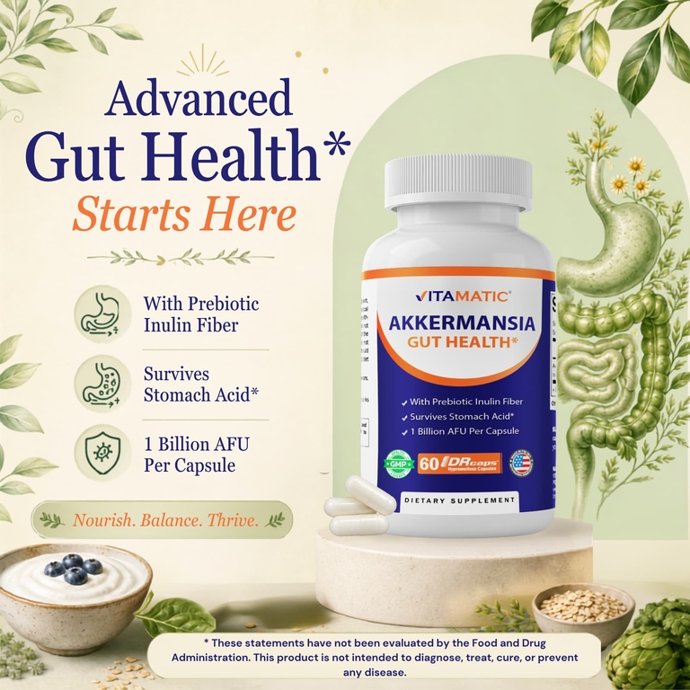 Vitamatic, аккермансия, 60 капсул DRCaps™