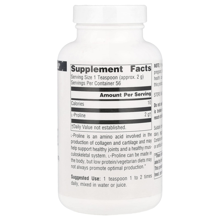 Source Naturals, L-пролин в порошке, 113,4 г (4 унции)